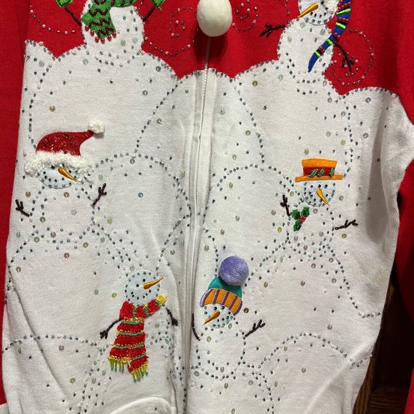 Jack B Quick red Christmas sweater, X-Large, light weight, smoke free, bundle - Picture 3 of 6